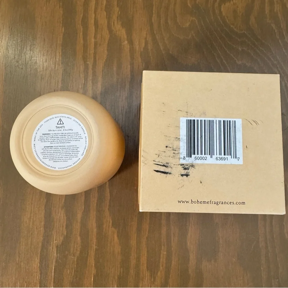 4/$20 EMPTY Bohème Wanderlust Tahiti Candle Vessel Jar